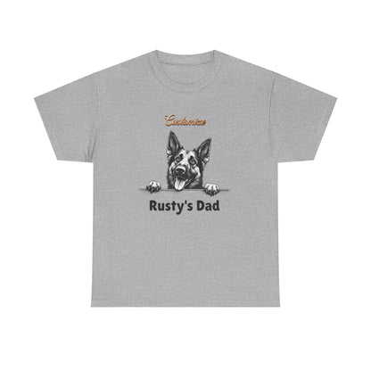 Custom "Rusty's Dad" Dog Lover Tee — Personalized Pet Dad T-Shirt