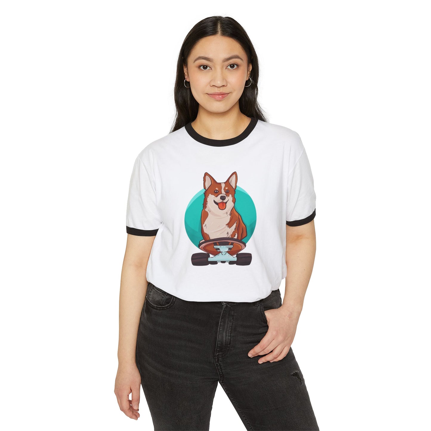Corgi Racing Unisex Cotton Ringer T-Shirt