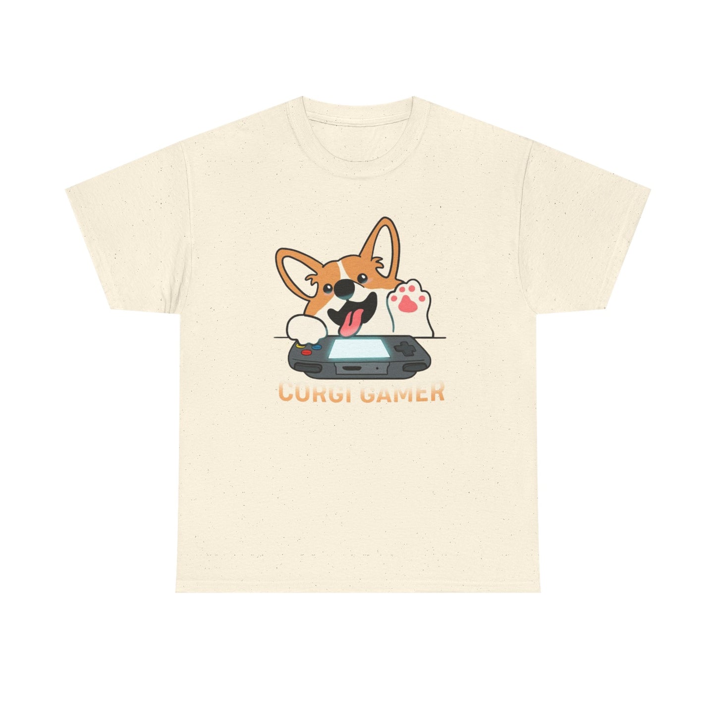 Corgi Gamer Tee - Unisex Heavy Cotton Shirt, Dog Lovers