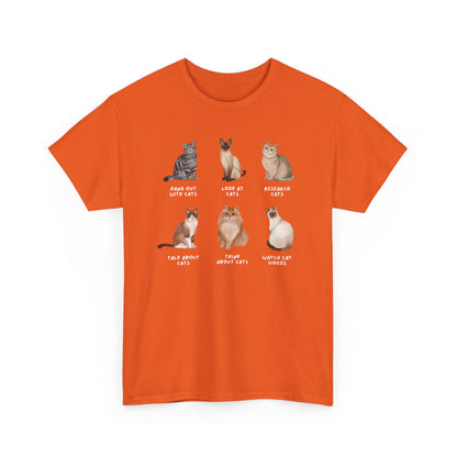 Cat Lineup T-Shirt — Cute Sitting Cats Graphic Tee