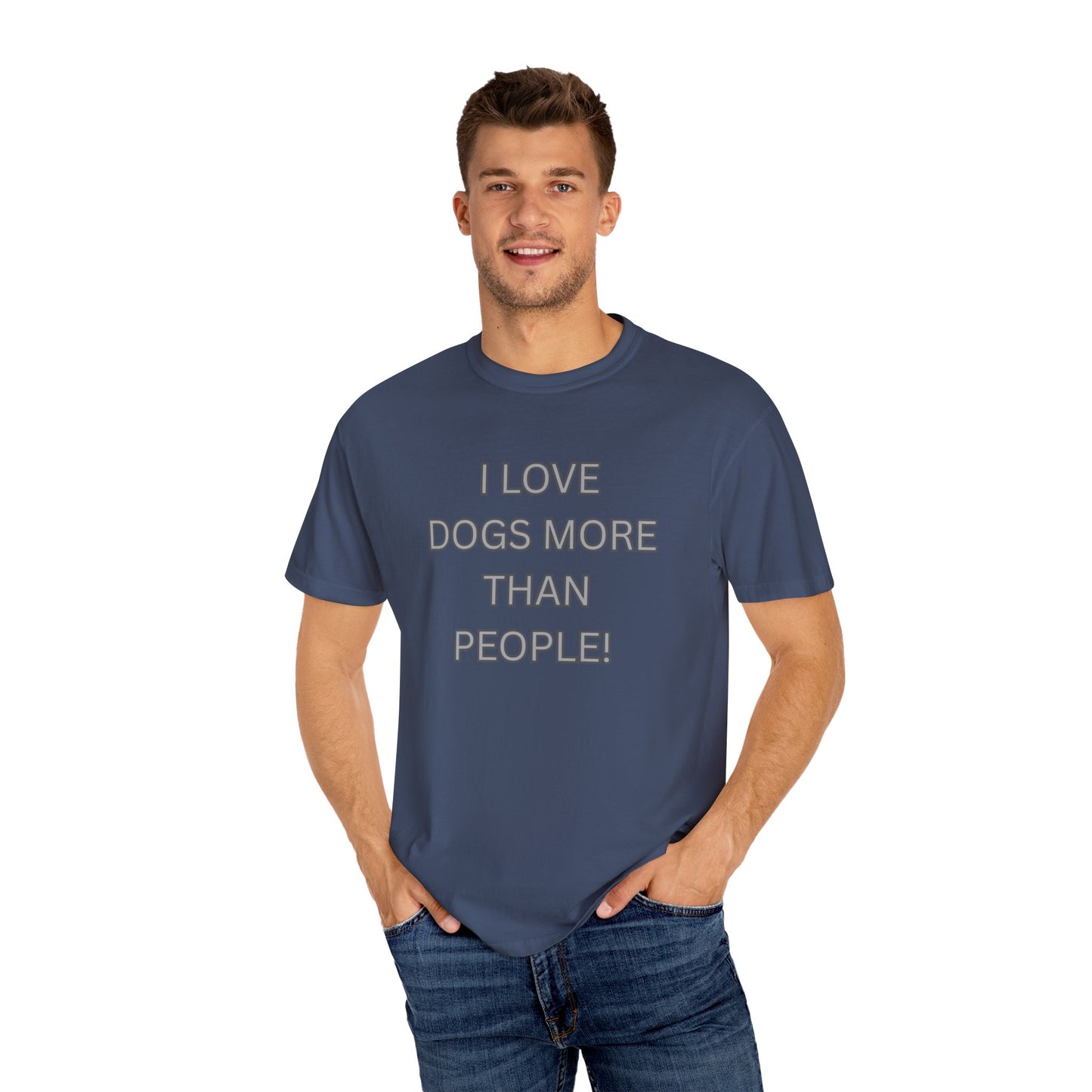 Graphic T-Shirt — "I Love Dogs More Than People" Statement Tee