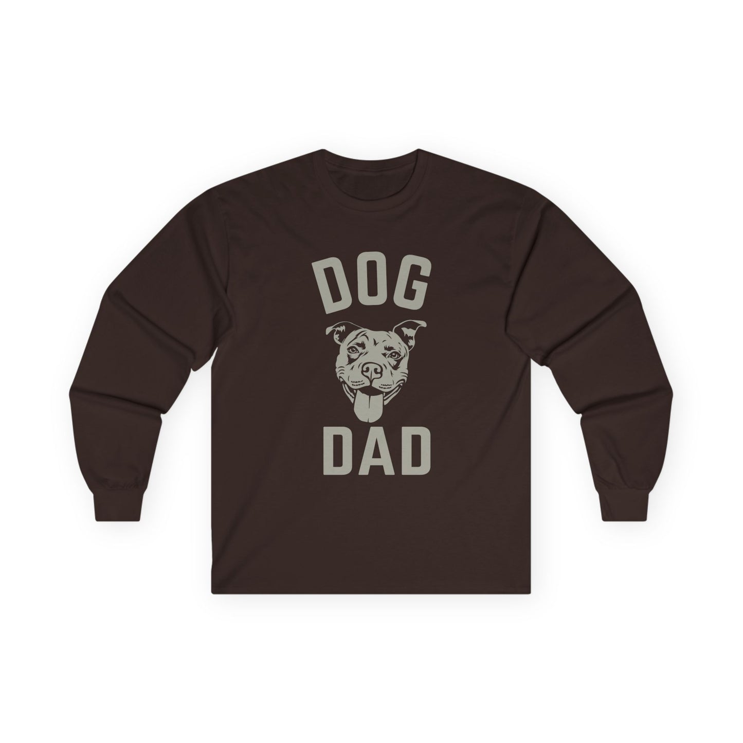Long Sleeve Tee Dog Dad Design