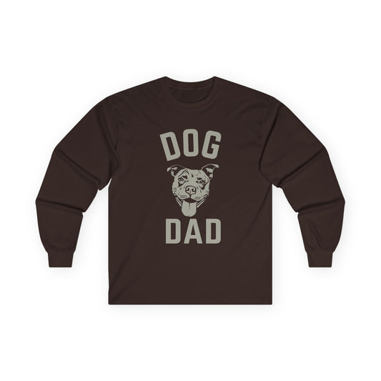 Long Sleeve Tee Dog Dad Design
