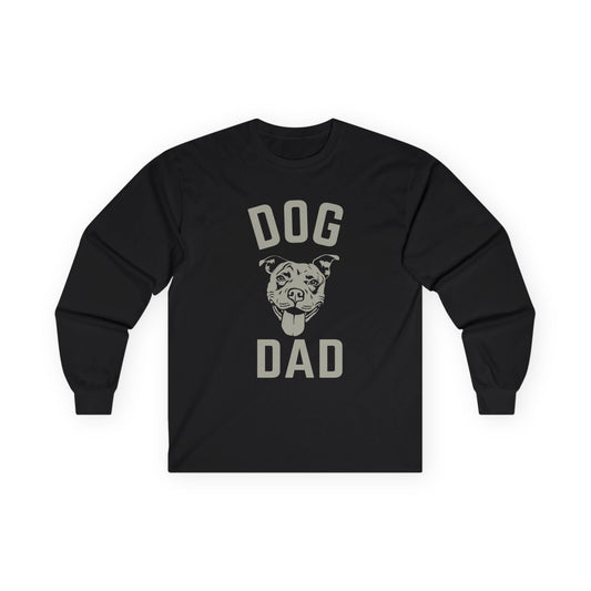 Long Sleeve Tee Dog Dad Design