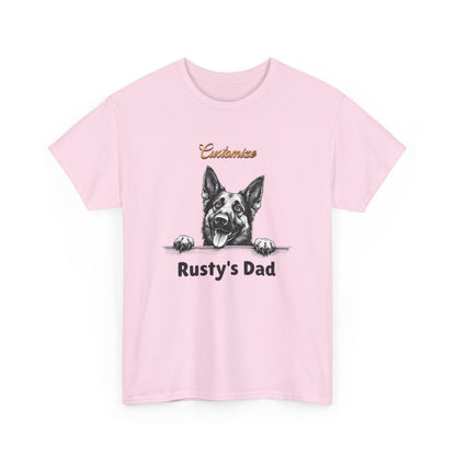 Custom "Rusty's Dad" Dog Lover Tee — Personalized Pet Dad T-Shirt