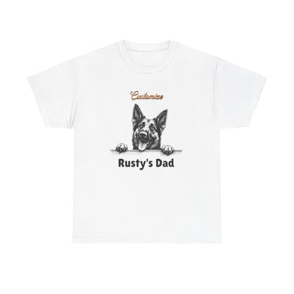 Custom "Rusty's Dad" Dog Lover Tee — Personalized Pet Dad T-Shirt