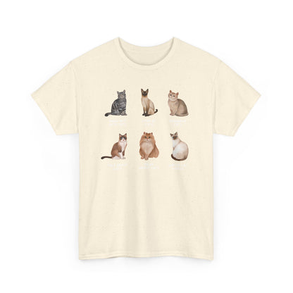 Cat Lineup T-Shirt — Cute Sitting Cats Graphic Tee