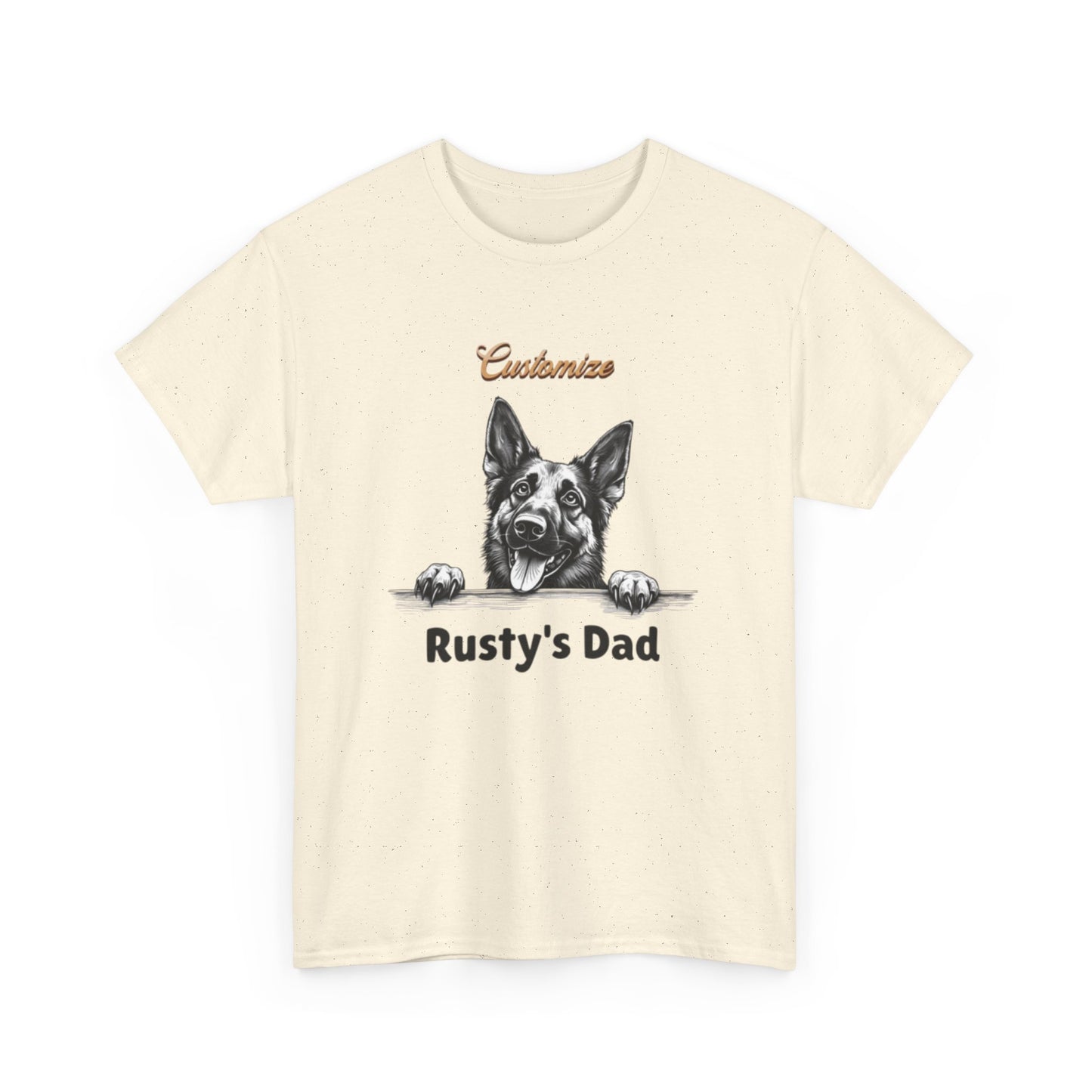 Custom "Rusty's Dad" Dog Lover Tee — Personalized Pet Dad T-Shirt