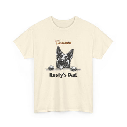 Custom "Rusty's Dad" Dog Lover Tee — Personalized Pet Dad T-Shirt