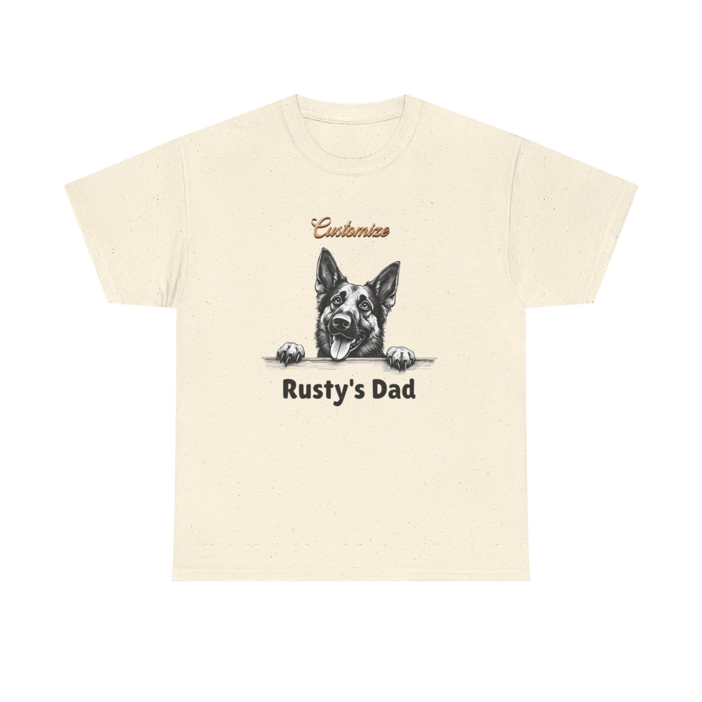 Custom "Rusty's Dad" Dog Lover Tee — Personalized Pet Dad T-Shirt