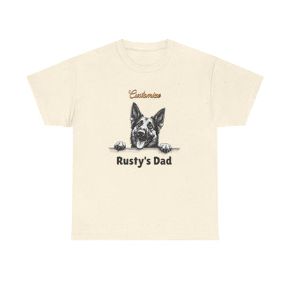 Custom "Rusty's Dad" Dog Lover Tee — Personalized Pet Dad T-Shirt