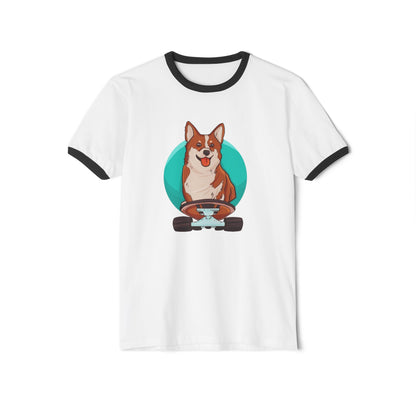 Corgi Racing Unisex Cotton Ringer T-Shirt