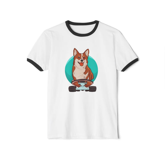 Corgi Racing Unisex Cotton Ringer T-Shirt