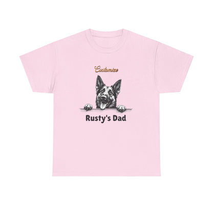Custom "Rusty's Dad" Dog Lover Tee — Personalized Pet Dad T-Shirt