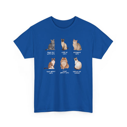 Cat Lineup T-Shirt — Cute Sitting Cats Graphic Tee